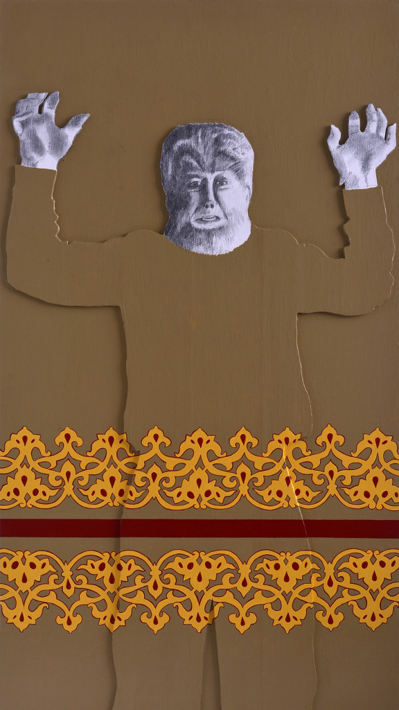 wolf man with arms raised right view