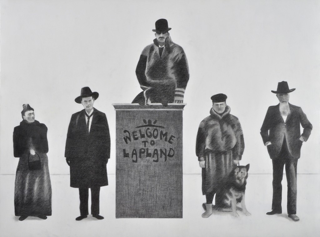 Pencil & latex paint on wood, 27.5" x 37" (2015) 