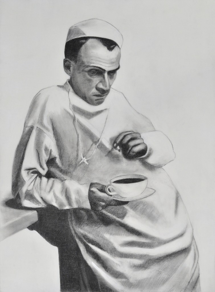 Pencil & latex paint on wood, 20.5" x 15" (2015) 