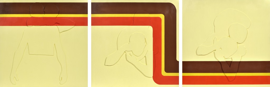 Acrylic on wood, 30" x 90" (2015)